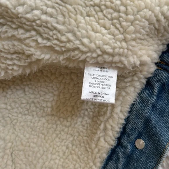 Judith March howdy cowboy denim Sherpa lined jacket New! - Picture 6 of 11
